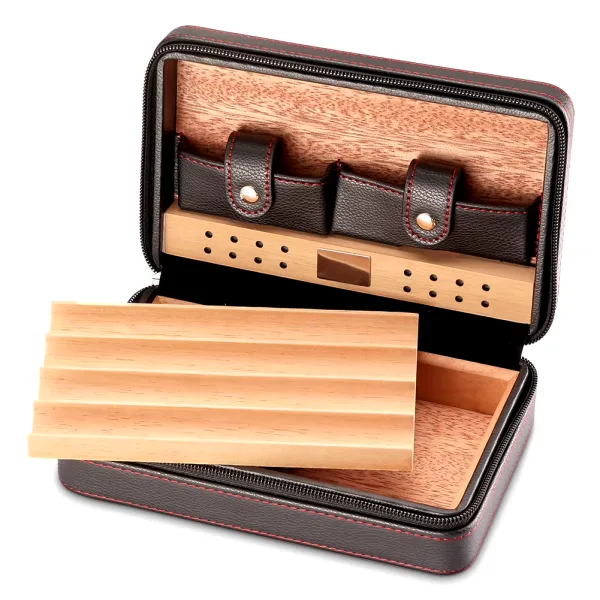 Elevate Every Moment: GALINER Cedar Wood Travel Humidor for the Discerning Aficionado - Image 3