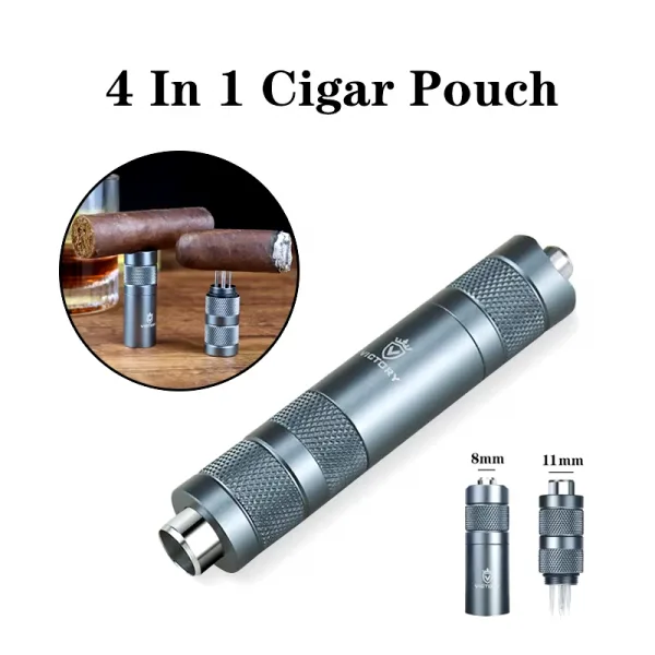 Elevate Every Draw: 4-in-1 Portable Metal Cigar Tool for Flawless Smoking Experiences - Image 2