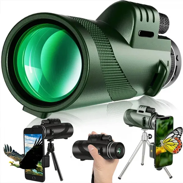 See the World Up Close: 80x100 HD Monocular Telescope for Adventure and Discovery - Image 2