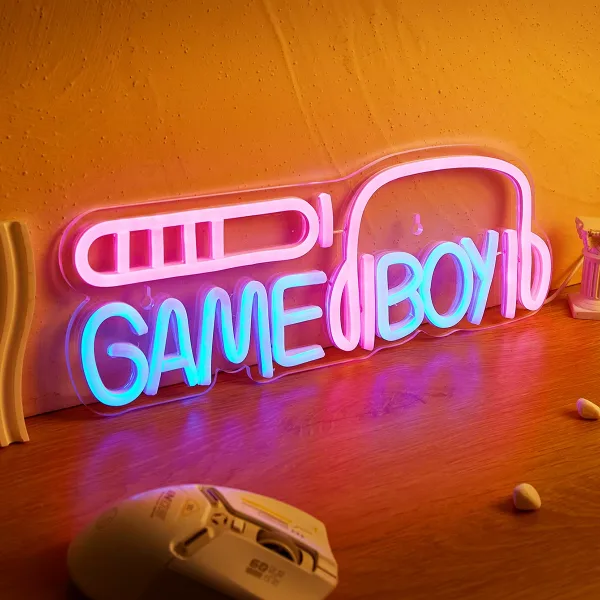 Power Up Your Style: Neon Game Boy LED Sign for Retro Vibes and Radiant Energy