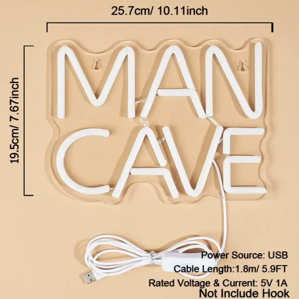 Light Up Your Legend: MANCAVE LED Neon Sign for Bold Vibes and Endless Style - Image 6