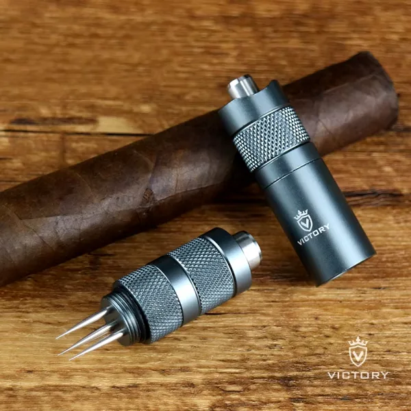 Elevate Every Draw: 4-in-1 Portable Metal Cigar Tool for Flawless Smoking Experiences - Image 3