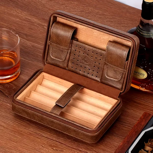 Elevate Every Moment: GALINER Cedar Wood Travel Humidor for the Discerning Aficionado - Image 5