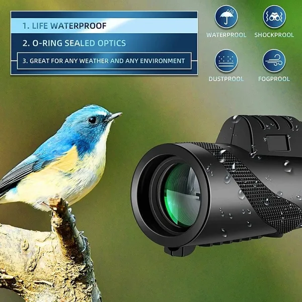 See the World Up Close: 80x100 HD Monocular Telescope for Adventure and Discovery - Image 4