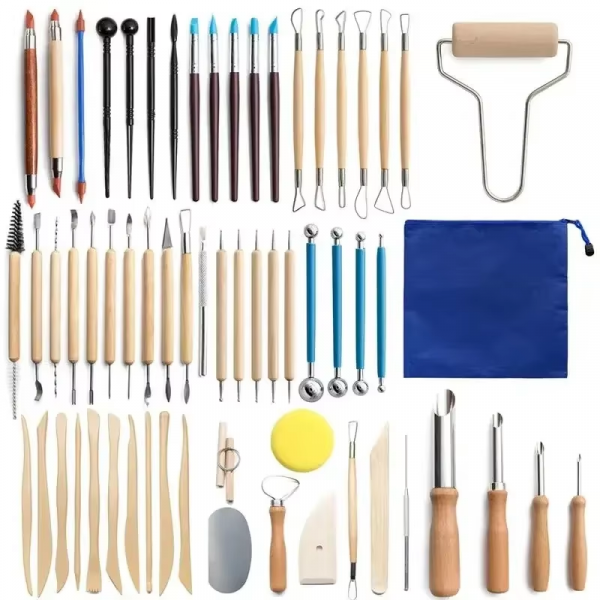 Pottery Clay Sculpting Tools Kit 8-61 Pcs/Set, Ceramic Wax Clays Carving Tools for Art Craft Pottery Sculpting Modeling Tool Set - Image 22