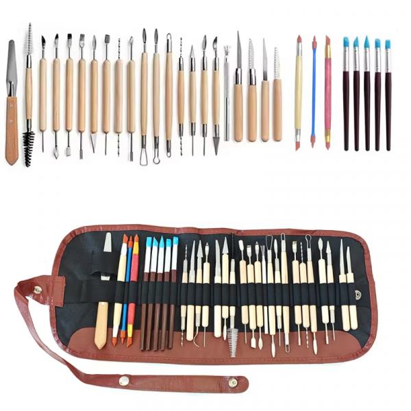 Pottery Clay Sculpting Tools Kit 8-61 Pcs/Set, Ceramic Wax Clays Carving Tools for Art Craft Pottery Sculpting Modeling Tool Set - Image 12