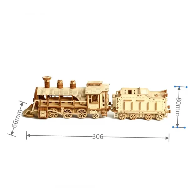 3D Wooden Steam Train Puzzle with Musical Charm - Image 5