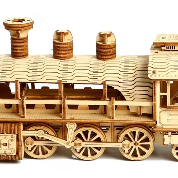 3D Wooden Steam Train Puzzle with Musical Charm - Image 6