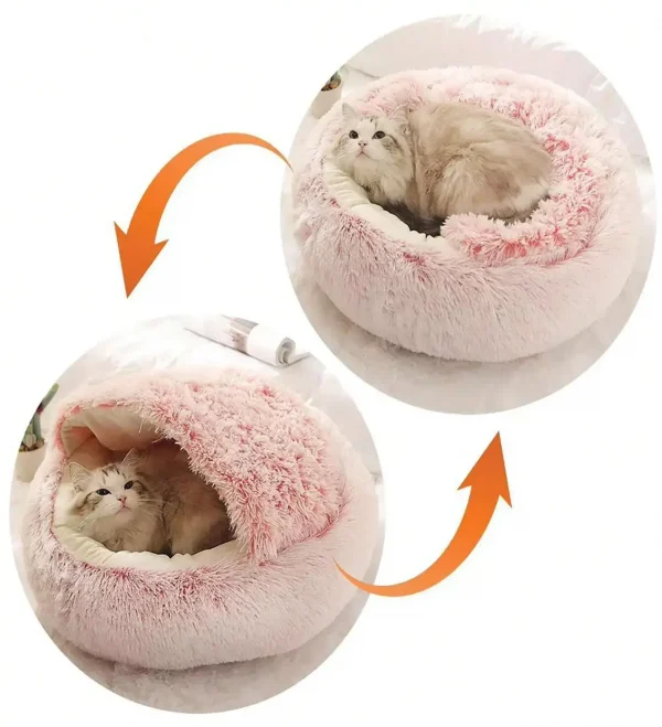 The Purrfect Haven: Luxuriously Soft Hooded Nest for Cozy Cat & Pup Dreams - Image 9