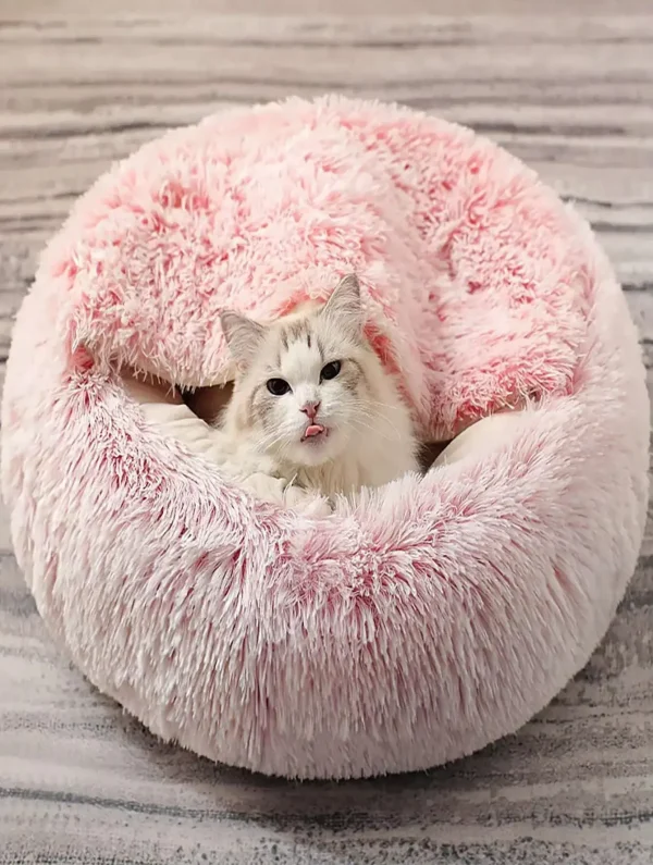 The Purrfect Haven: Luxuriously Soft Hooded Nest for Cozy Cat & Pup Dreams - Image 8