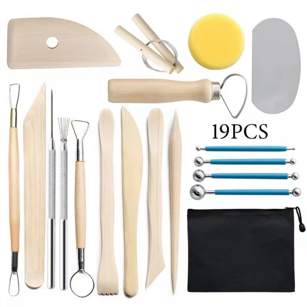 Pottery Clay Sculpting Tools Kit 8-61 Pcs/Set, Ceramic Wax Clays Carving Tools for Art Craft Pottery Sculpting Modeling Tool Set - Image 21