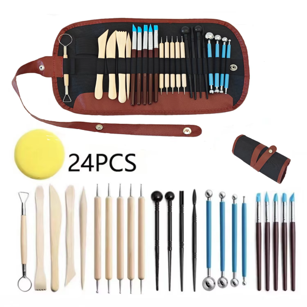 Pottery Clay Sculpting Tools Kit 8-61 Pcs/Set, Ceramic Wax Clays Carving Tools for Art Craft Pottery Sculpting Modeling Tool Set - Image 11