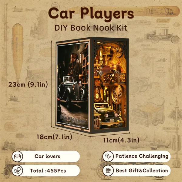 Build a Classic: DIY Miniature Car Workshop Book Nook - Image 4