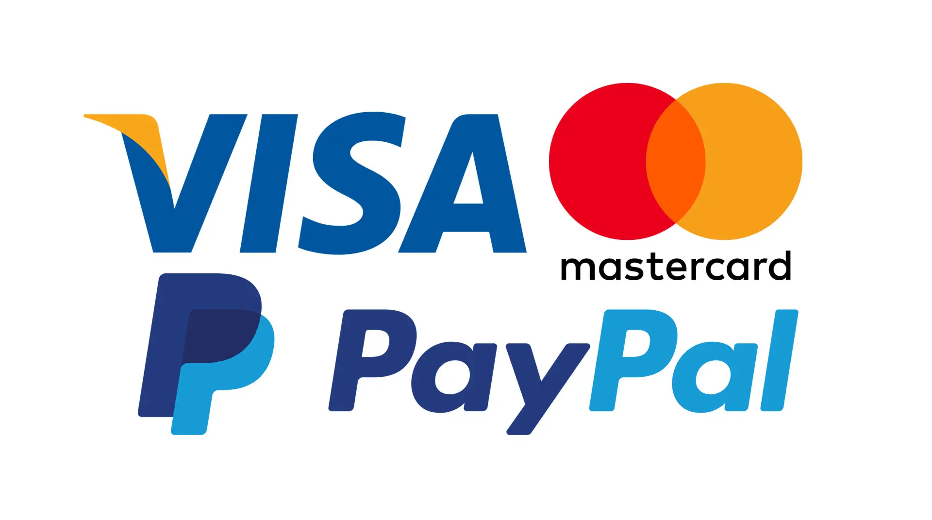 visa mastercard paypal logos