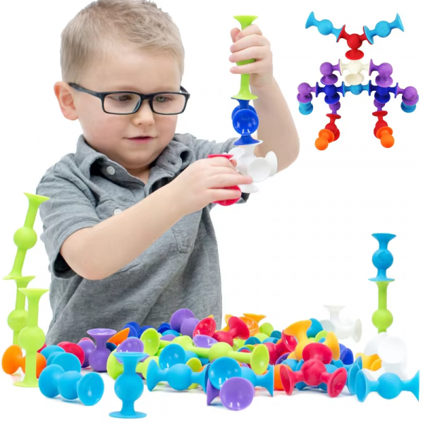 Soft Building Blocks Kids DIY Sucker Funny Silicone Block Model Construction Toys Creative Gifts for Children Boy - Image 2